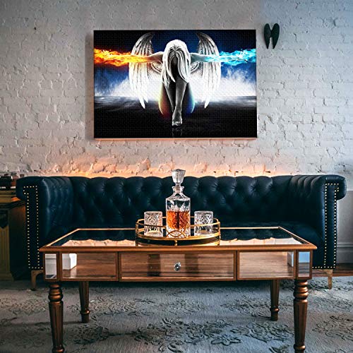 Buhoet Jigsaw Puzzle 1000 Piece Ice Fire Angel Adult Puzzle DIY Kit Wooden Puzzle Modern Home Decor Unique Gift - Image 5