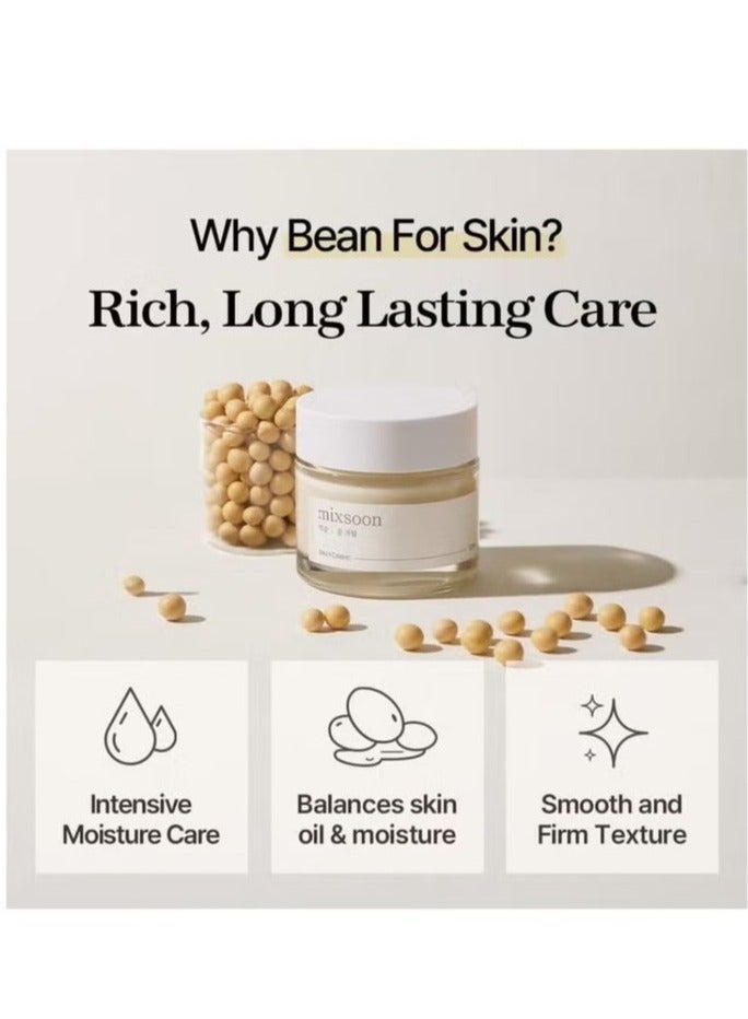 Mixsoon Bean Cream seed cream /50ml | Soy extract and rich nutrients for deep hydration and care that tightens pores and regulates sebum production - Image 3