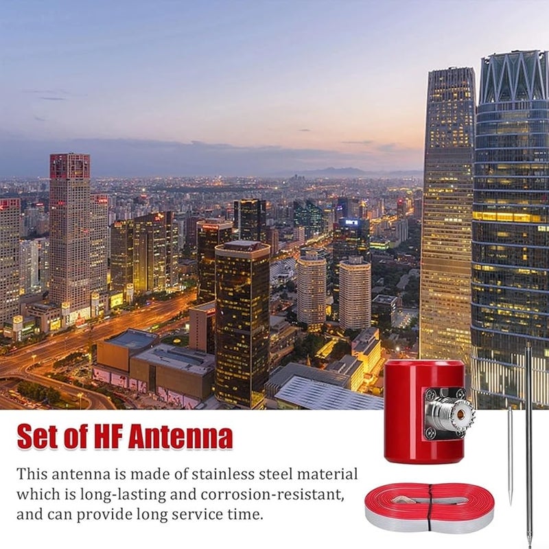Amateur Radio Antenna 14 30MHz Stainless Steel Telescopic Whip 300W Base Station 1 Set - Image 4