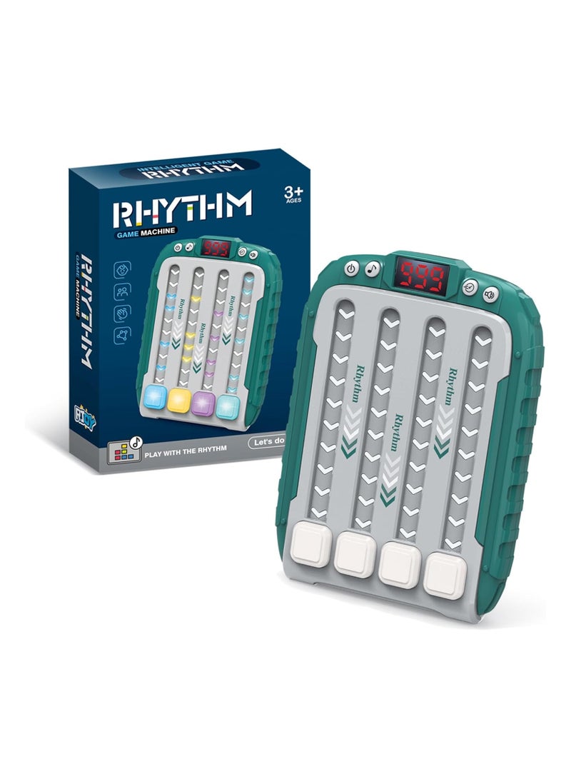 Rhythm Game Machine – Electronic Handheld Musical Challenge Toy with LED Lights, Interactive Beat Matching Game, Perfect for Family, Kids & Adults, Fast Press Push Game Fidget Toys Handle - Image 1