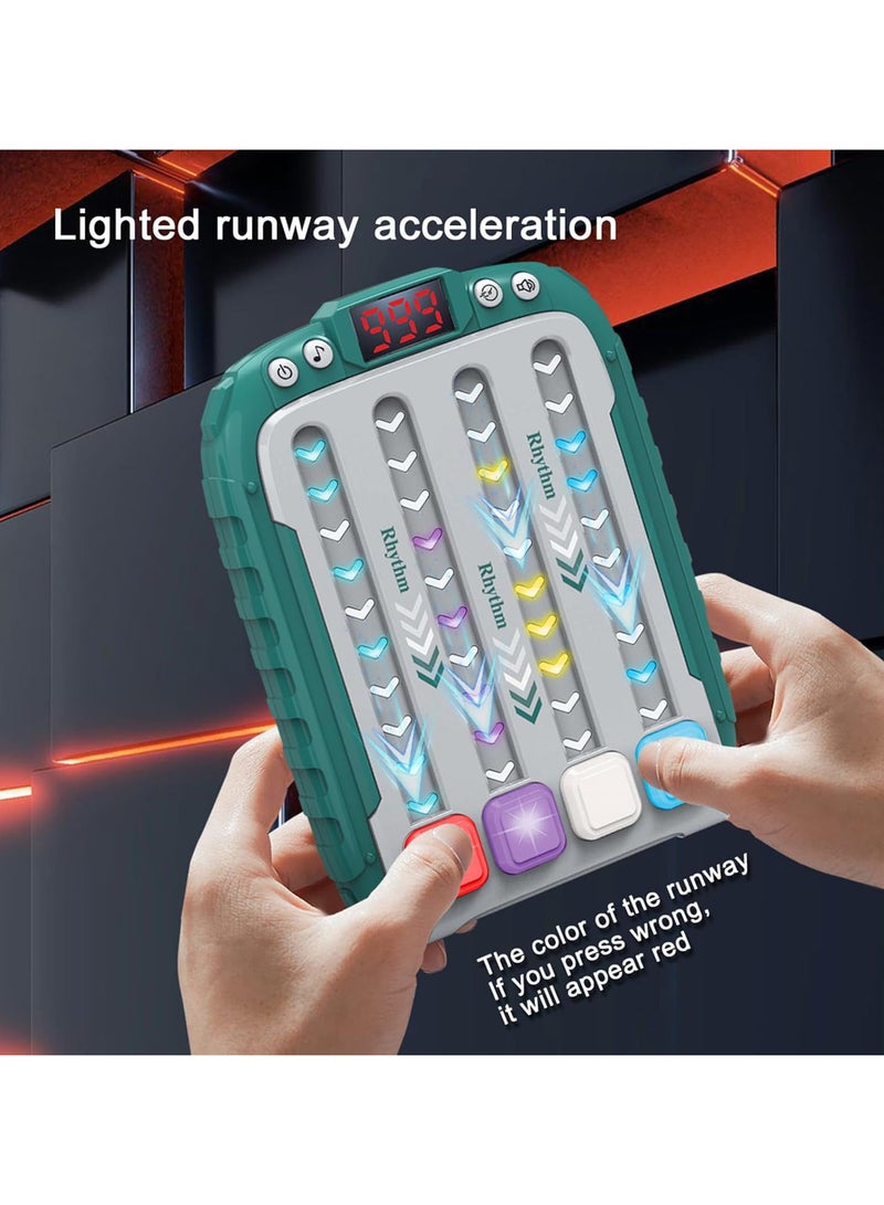 Rhythm Game Machine – Electronic Handheld Musical Challenge Toy with LED Lights, Interactive Beat Matching Game, Perfect for Family, Kids & Adults, Fast Press Push Game Fidget Toys Handle - Image 2