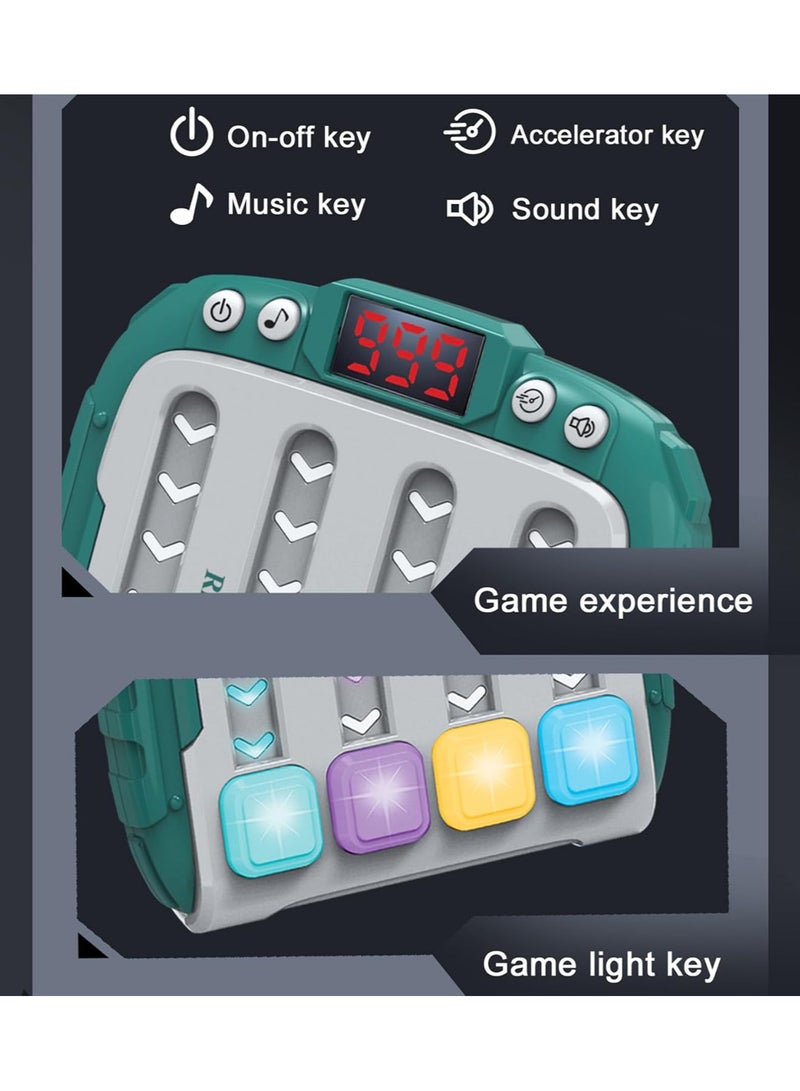 Rhythm Game Machine – Electronic Handheld Musical Challenge Toy with LED Lights, Interactive Beat Matching Game, Perfect for Family, Kids & Adults, Fast Press Push Game Fidget Toys Handle - Image 4