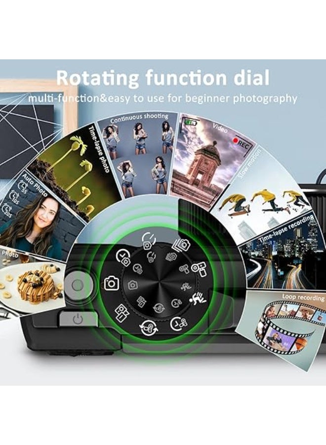 64MP Digital Camera for Photography  Video: 4K vlog camera for YouTube with 3-inch flip screen, 16x digital zoom digital camera as a giftc - Image 5