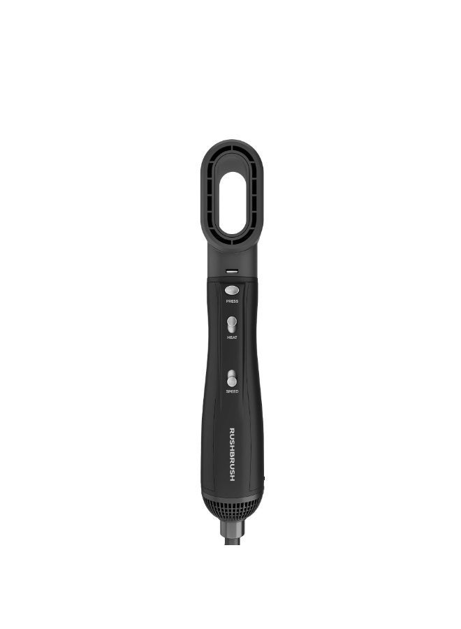 Rush Brush RUSHBRUSH +6 Air Styler, 1300W, 6 Styling Heads, Ionic Technology, 3 Heat & 2 Speed Settings, 360° Airflow, Black  P6 Air Black - Image 2