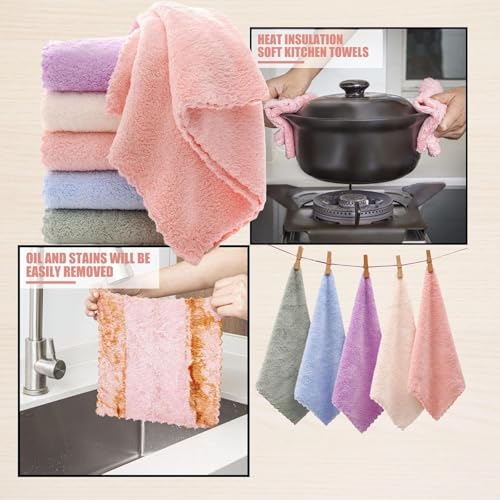 Florabliss® Microfiber Cloth for Kitchen Cleaning Soft Absorbent Lint Free Reusable Microfiber Cloths Towels Wash Clothes Utensils Wipe Napkin (Pack of 6). - Image 4