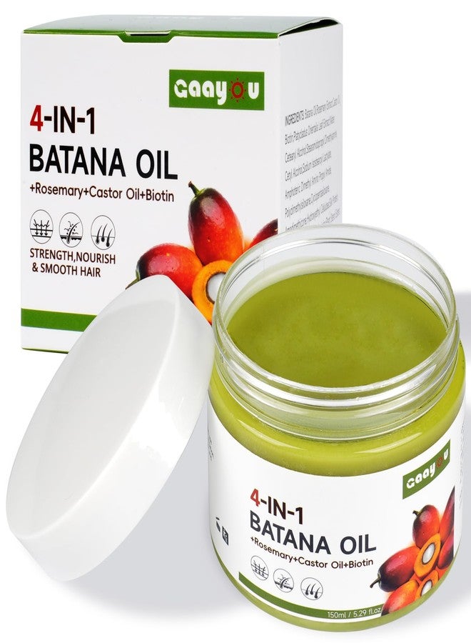 Gaayou Raw Batana Oil for Hair Growth 4-in-1 Batana Oil with Rosemary, Castor Oil and Biotin for Reduce Hair Loss, Scalp Care, Repair Damaged Hair - Image 1