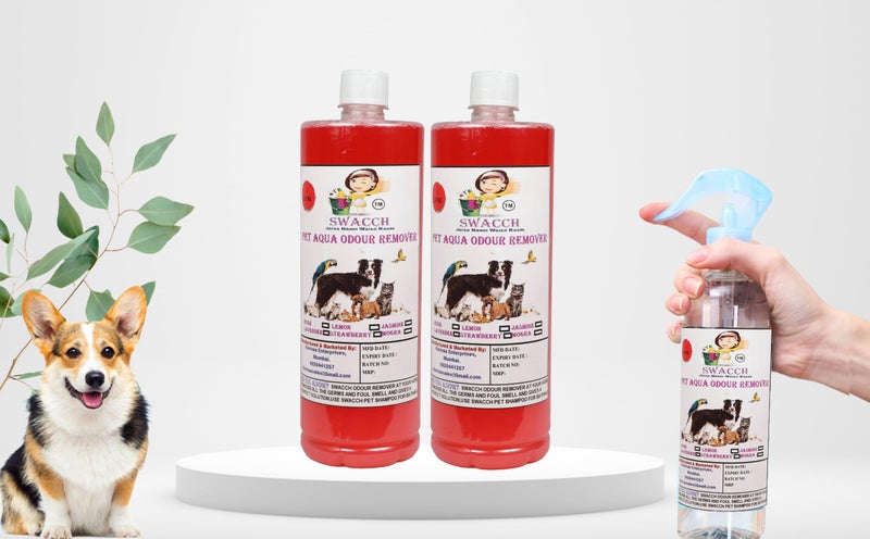 Swacch PET Aqua Odour Remover (1 Litre) (Combo Pack of 2) Strawberry - Image 1