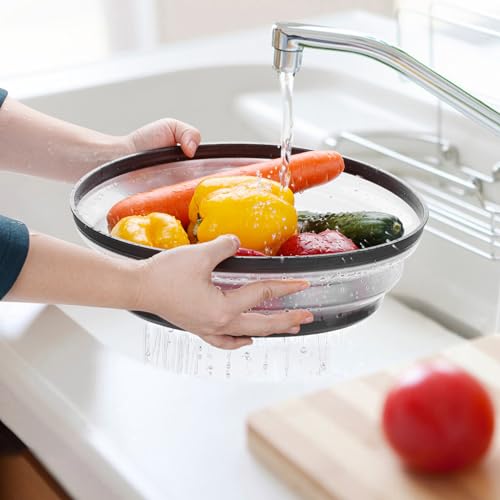 MAGJIUKE 12" Microwave food Cover & Mat,Large Vented Collapsible Splatter Guard dish Plate lid & Silicone Round Kitchen mat - Image 5