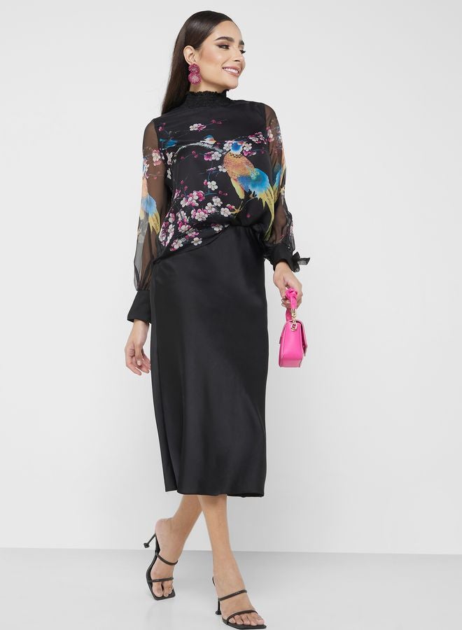 YAS High Neck Printed Top - Image 4