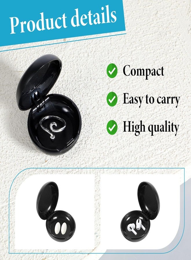 YQQYG Earplug Case, Loop Earplug Case Ear Plug Holder Potable Ear Plug Container for Travel Jewelry Storage Black - Image 3