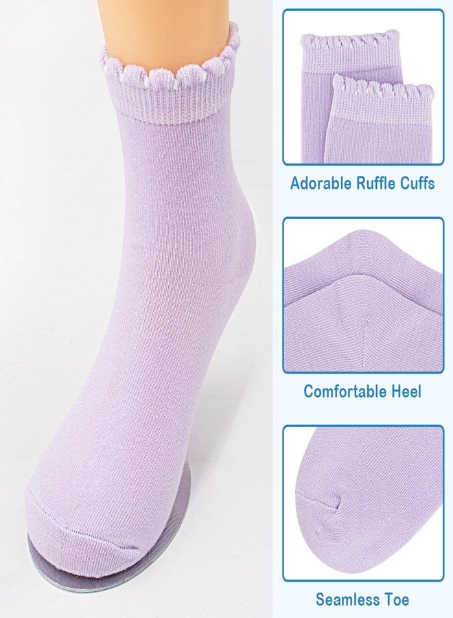 Looching 5 Pack Toddler Baby Girls Boys No Show Ankle Socks Cotton White Mesh Thin Low Cut Socks Kids 6-8Years - Image 4