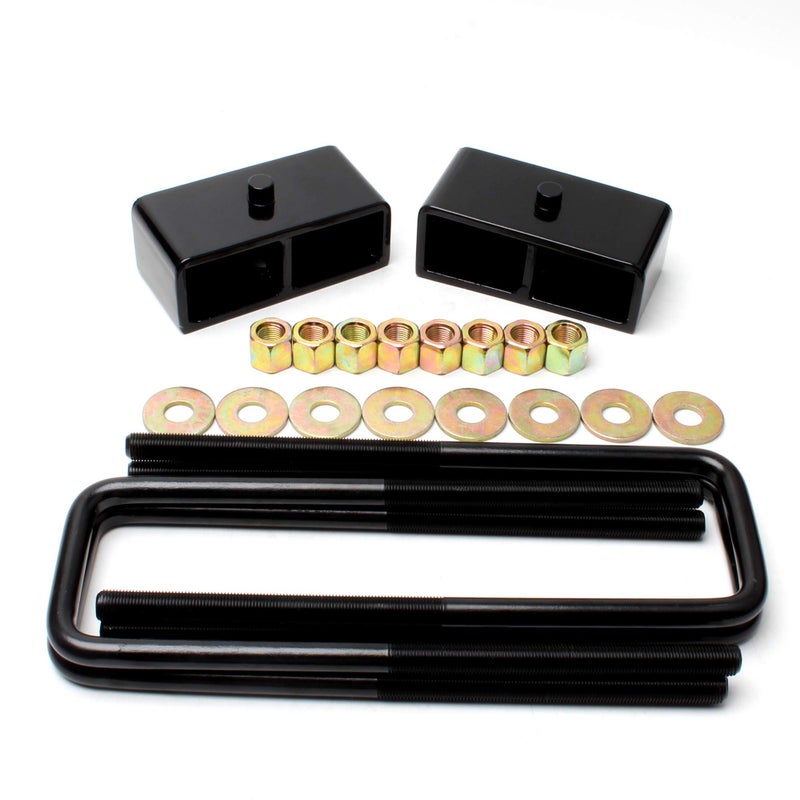ZY WHEEL 2 Rear Leveling Lift Kits Blocks with U Bolts Compatible for 19952024 Toyota Tacoma Tundra