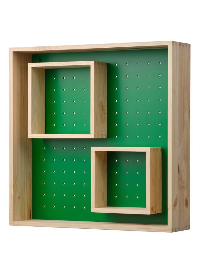 erorex Display Shelf, Pine/Green, 45X45 Cm - Image 1