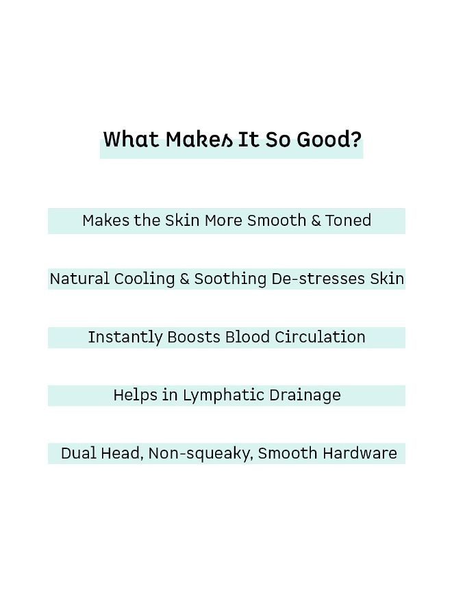 إم كافيين ام مكافيين حجر اليشم - مساج الوجه | يحسن مرونة الجلد ويقلل من الانتفاخ والتجاعيد ويخفف الخطوط الدقيقة ويعزز الدورة الدموية | للرجال والنساء | مصنوعة من حجر اليشم الطبيعي المنشط - Image 3