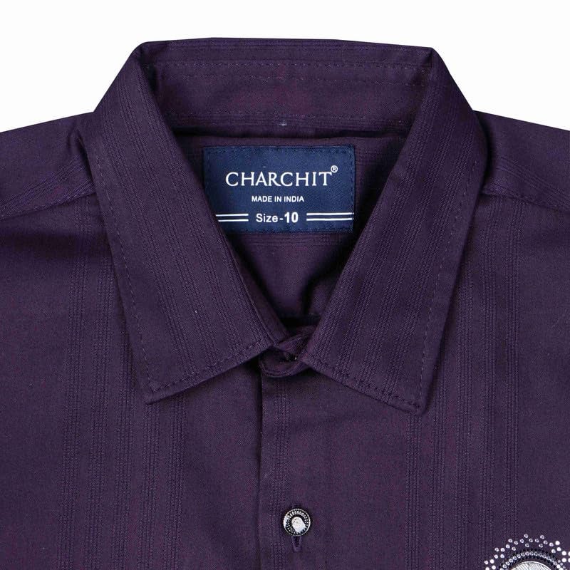 CHARCHIT قميص شريطي بأكمام كاملة من القطن للأولاد من تشارتشيت - Image 5