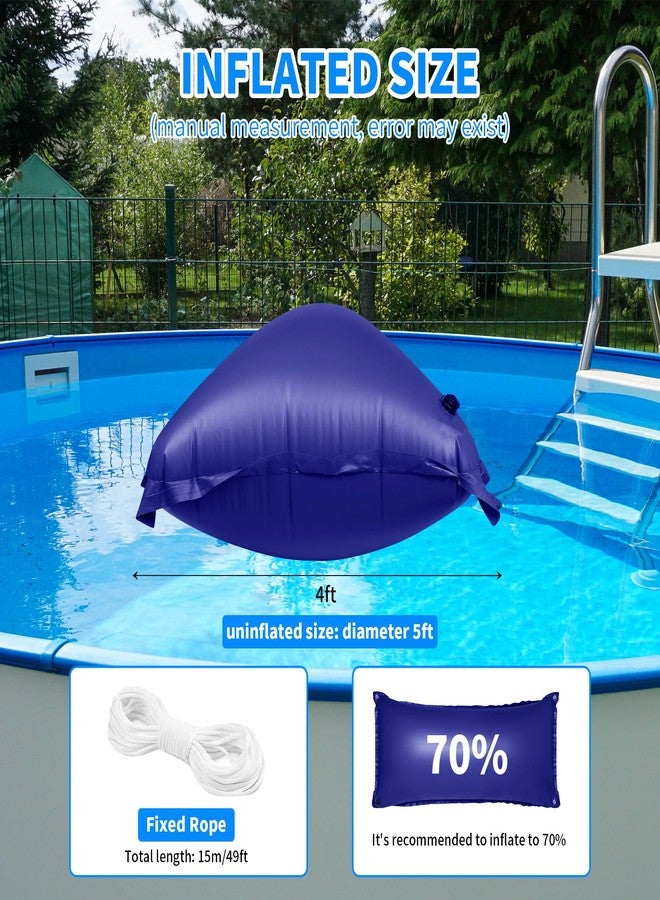 CACSPS Pool Pillow for for Above Ground Pools, 4x8 Ft Pool Air Pillow for Closing Winter Pool Winterizing Kit for Ground Pool, 0.5mm PVC Material, 2X 16.5Ft Rope (Green) - Image 2