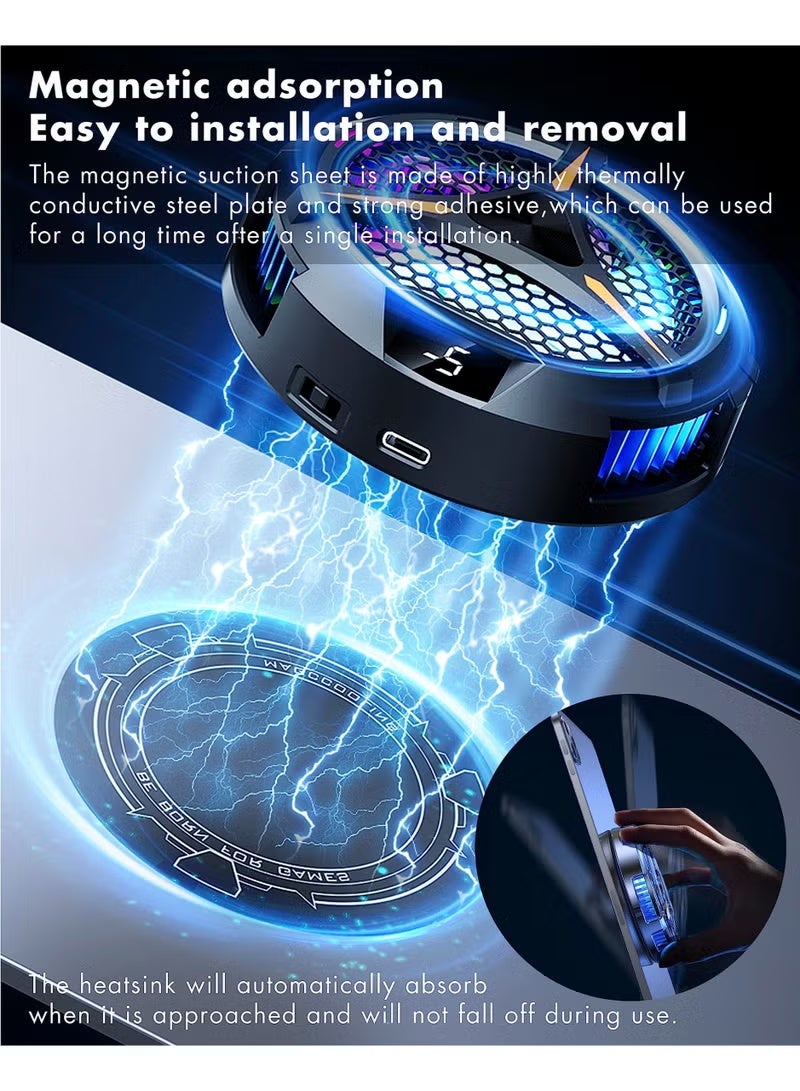 6 PCS Magnetic Cooling Discs for Phone Cooler, 2.36 inch Round Thermal Conductive Plates with Nano Adhesive, Compatible with Magnetic Back Clip Phone Radiator Fans - Image 5