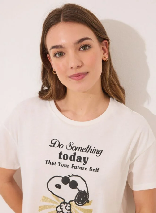 women'secret Long pyjamas Snoopy short sleeve