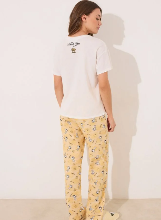 women'secret Long pyjamas Snoopy short sleeve