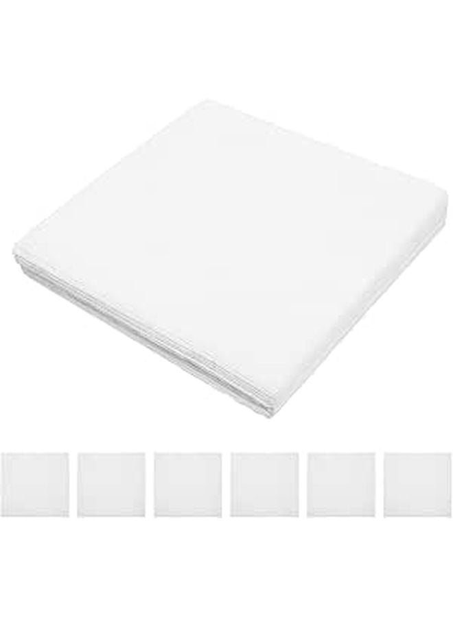 White Square Disposable Paper Napkins 80 Pieces Soft Absorbent For Party Restaurant Dinner Event Use - Image 1