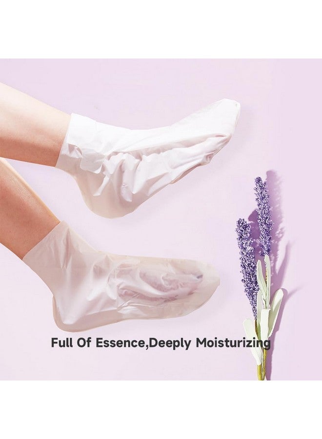 NOVAL Red Nail Design Hydration Foot Mask Moisturizing Socks With Collagen & Keratin For Pedicure Nail Spa Foot Care (5 Pairs - Image 4