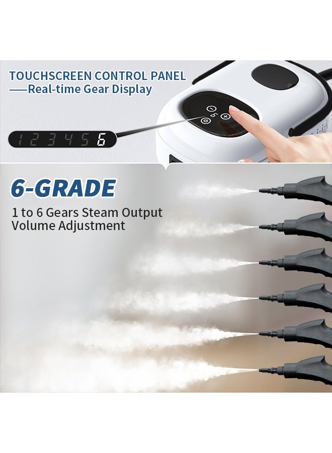 Handheld Steam Cleaner with 6 Temperature Settings & 11 Accessories, High-Pressure Steam Cleaning Machine for Kitchen, Bathroom, Bedroom, Living Room, Electric Steam Cleaning Device - Image 5