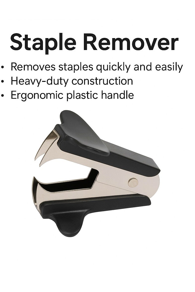ROCO Staple Remover – Heavy Duty, Durable Plastic & Metal Build, Black – Ergonomic Design for Easy Use - Image 2