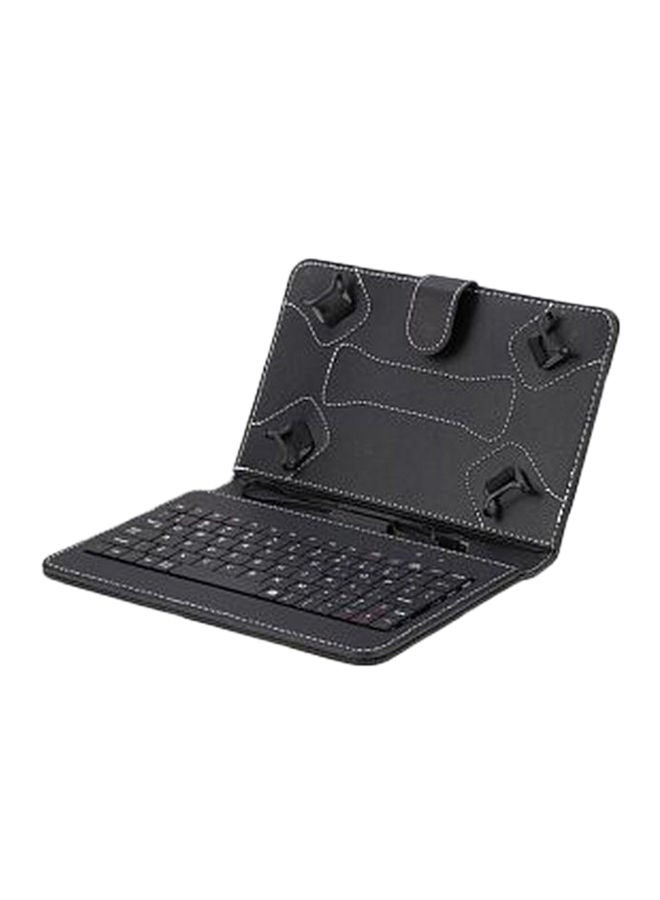 NIBEMINENT Foldable PU Leather Case Keyboard And Stylus Pen Black  - Image 1