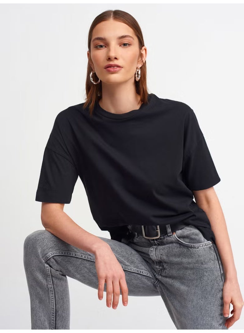 Dilvin 3683 Basic T-Shirt-Black - Image 1