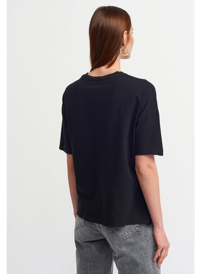 Dilvin 3683 Basic T-Shirt-Black - Image 2