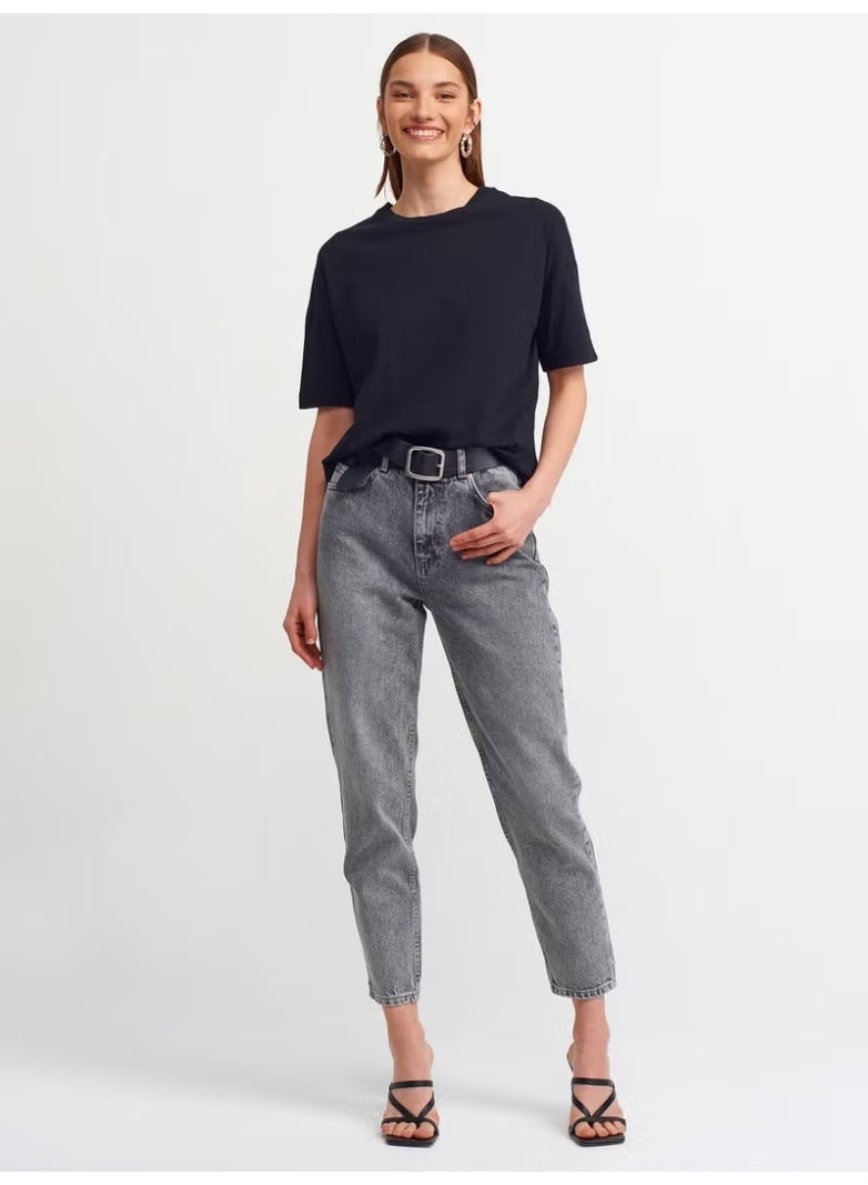 Dilvin 3683 Basic T-Shirt-Black - Image 3