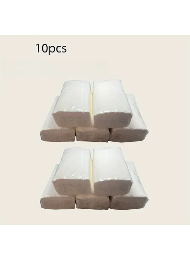 10 Pack Portable Tissues Compact Design 6.88x3.54x1.57 Inch High Absorbency BPA Free - Image 1