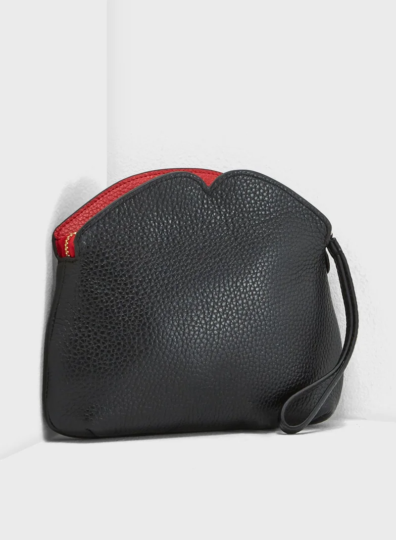 Lulu Guinness Peekaboo Lip Clover Clutch