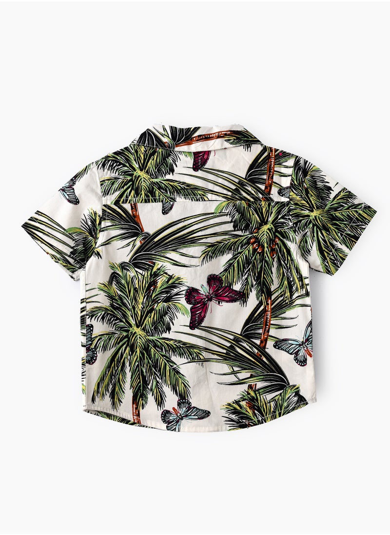 JAM Boys Woven Cotton Tropical Butterfly Shirt  - Image 2