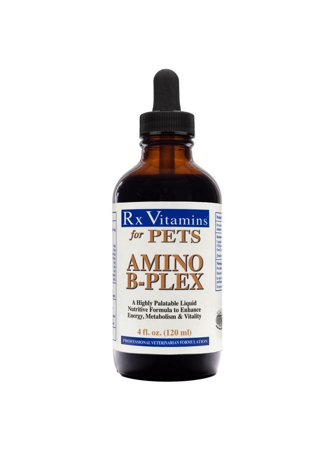 Rx Vitamins Amino B Plex For Pets  B Vitamin Complex Plus Amino Acids For Dogs & Cats  Vitamin Supplements For Dogs' & Cats' Total Body Support  4 Oz  - Image 1