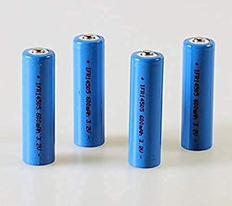 IFR 14505 - Set of 600mAh 3.2V Iron Phosphate Button Cell Batteries4pcs