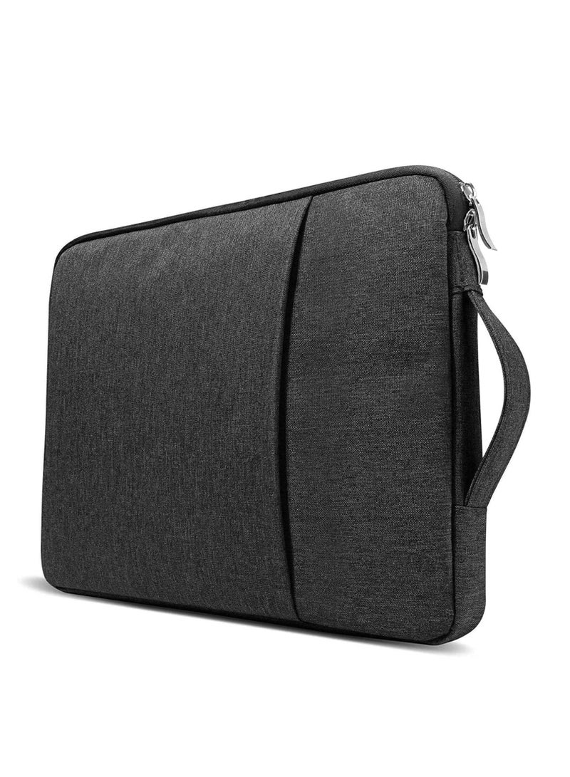 13-Inch Laptop Sleeve Case for 2022 MacBook Air 13.6 inch with Apple M2 Chip & 2022 MacBook Pro 13.3 inch with Apple M2 Chip Accessory Traveling Carrying Canvas Bag Cover Simple Case Black - Image 1