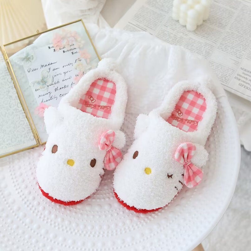 Cute Cartoon Slippers Warm Girl Heart Cotton Shoes Indoor Home Slippers Indoor Floor Slippers - Image 1