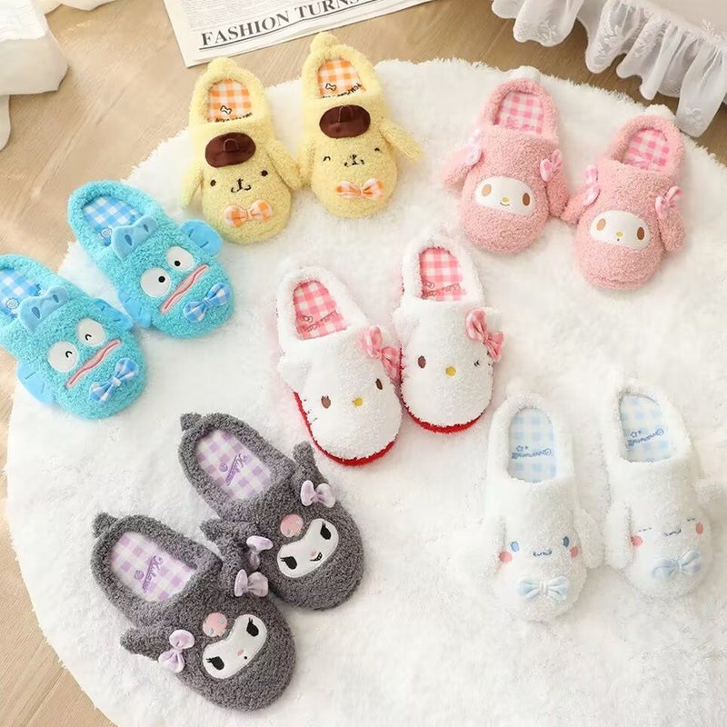 Cute Cartoon Slippers Warm Girl Heart Cotton Shoes Indoor Home Slippers Indoor Floor Slippers - Image 2