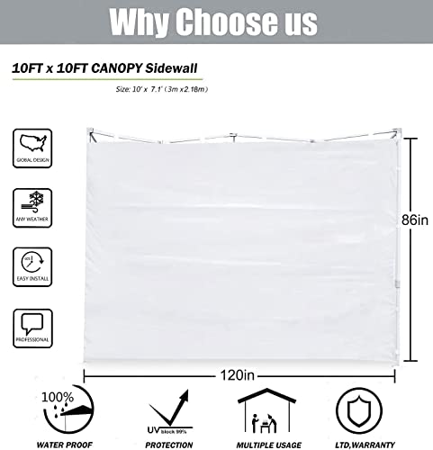 SCOCANOPY Door for 10x10 Canopy Frame One Central Zipper Design for Easy Entry and Exit,1 Pack Canopy Door Only,Gray - Image 5