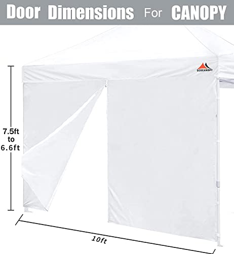 SCOCANOPY Door for 10x10 Canopy Frame One Central Zipper Design for Easy Entry and Exit,1 Pack Canopy Door Only,Gray - Image 2