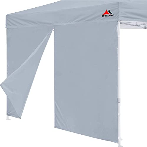 SCOCANOPY Door for 10x10 Canopy Frame One Central Zipper Design for Easy Entry and Exit,1 Pack Canopy Door Only,Gray - Image 1