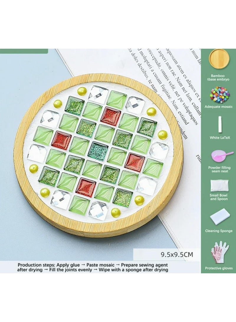 Mordely DIY Glass Mosaic Tiles for Crafts,Glass Mosaic Tiles, Crafts for Adults Mixed Colors Mosaic Kit Mosaic Crafts Materials Package Mosaic Supplies for Coaster Handmade Home Decor Gifts - Image 2