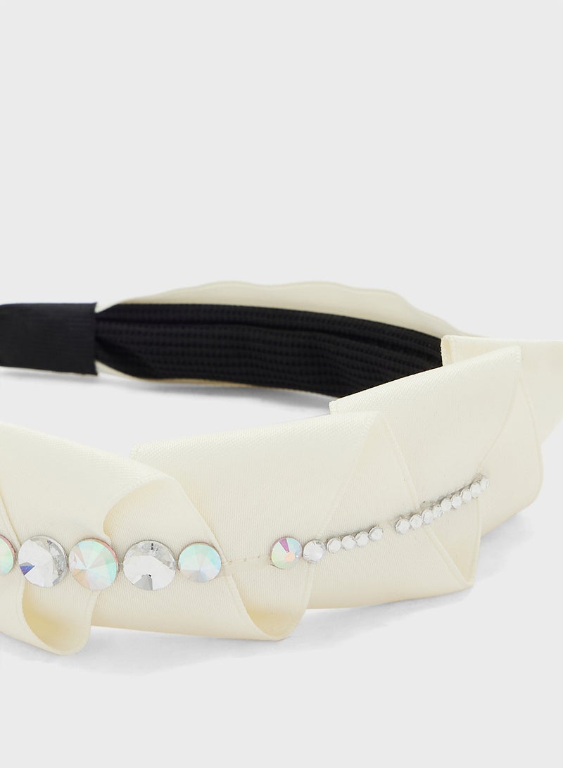 ELLA Embellished  Pleated Headband  - Image 3