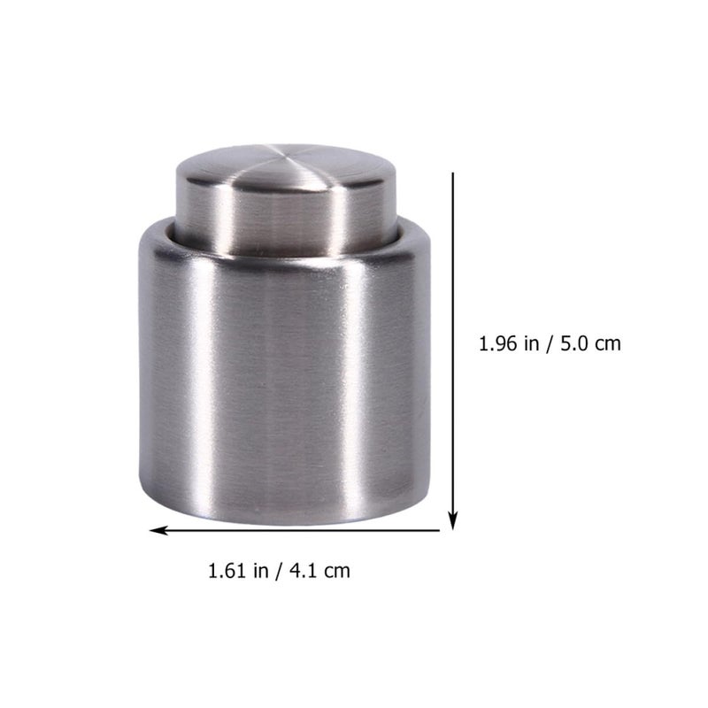 Stainless Steel Wine Stopper 2 Pack Press Type Leak Proof 4 1x5x3 1cm - Image 3