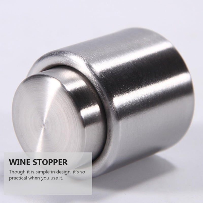 Stainless Steel Wine Stopper 2 Pack Press Type Leak Proof 4 1x5x3 1cm - Image 5