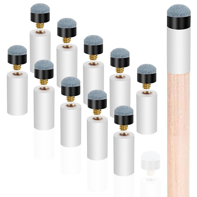 Proberos ® 10 مجموعات 13 مم نصائح عصا البلياردو مجموعة استبدال، نصائح متينة للبول، السنوكر، وعصا الجولف المثالية للاستخدام المنزلي، النادي، والاستخدام الاحترافي - Image 1