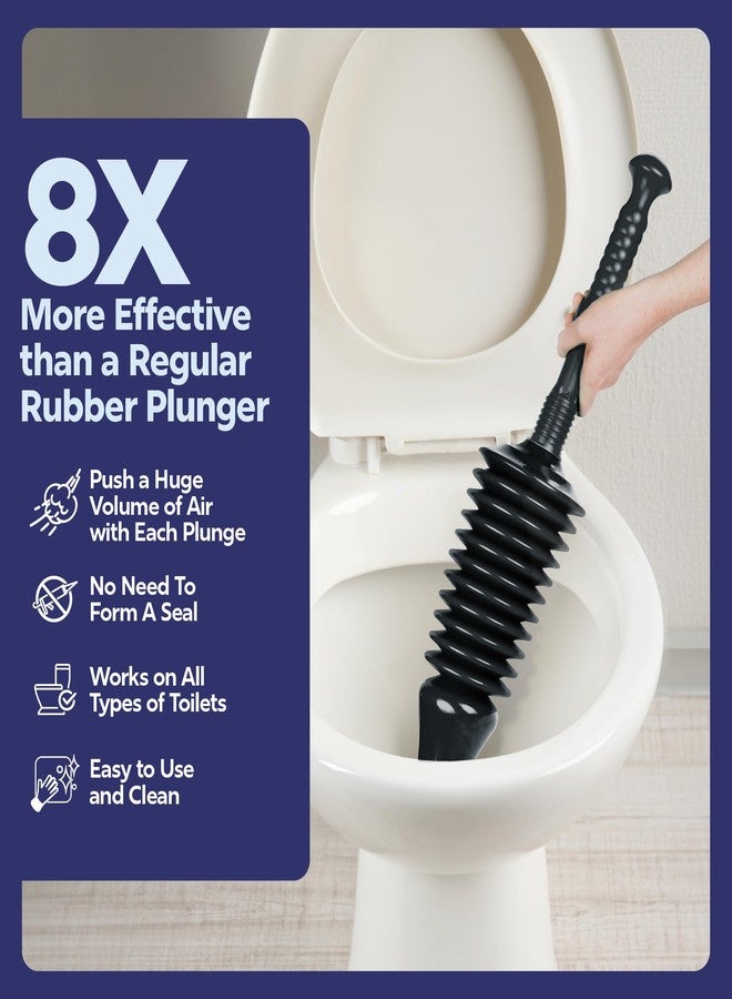 Luigi's World's Best Plunger - Unclogger Tools for Unblocking Toilet - Heavy Duty Plungers for Bathroom - Unique Unblocker Design - Remover Tool to Unblock Toilet Blockage - Black - Image 2