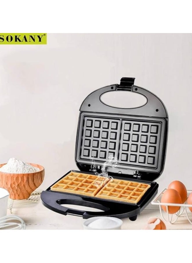 sokany - Sokany Waffle Maker, 800W with Cool Touch Handle (SK-BBQ-137) - Image 1