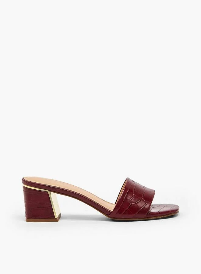 Paprika Women Slip-On Block Heel Sandals